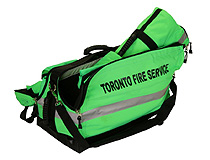 This 2-part bag carries all the essentials needed for a firefighter to attend to an injured person.